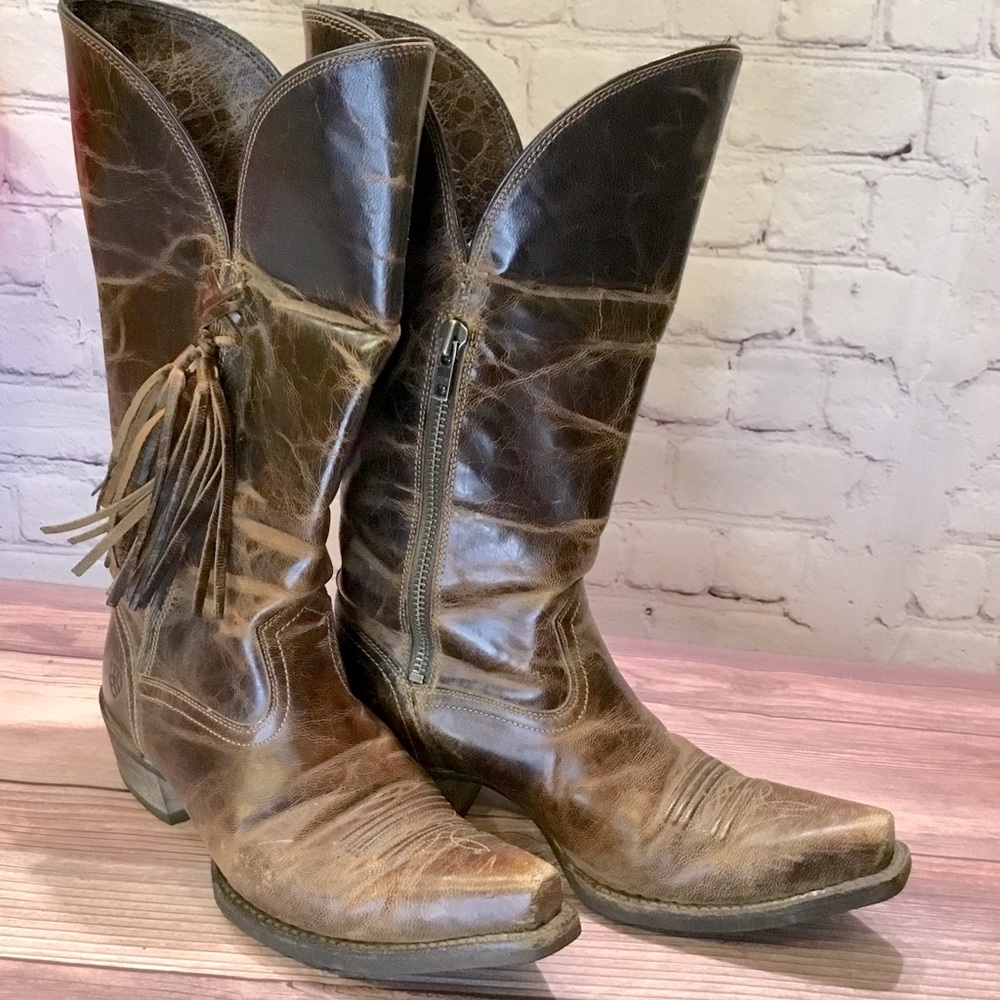 Brown Leather Western Boots